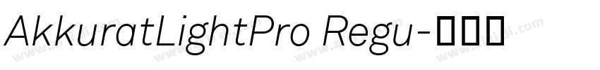 AkkuratLightPro Regu字体转换